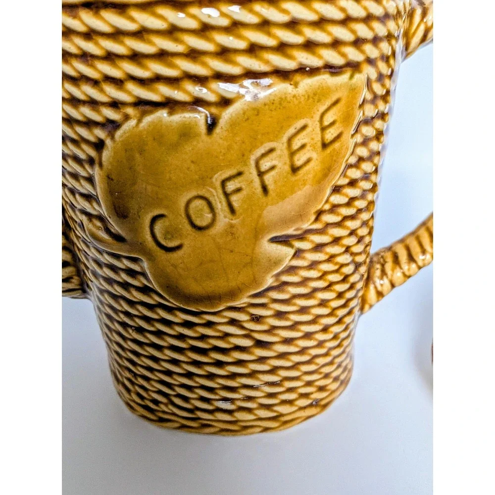 Vintage Rossini Japan Basketweave Hen Coffee Pot